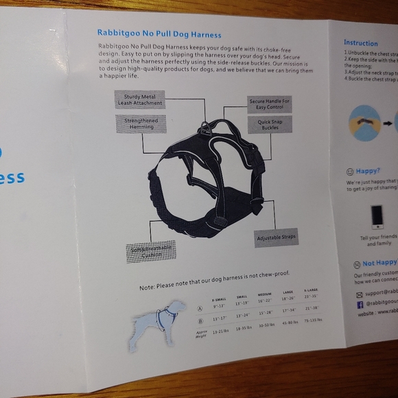 rabbitgoo Dog Harness, No-Pull Pet Harness SMALL - Picture 8 of 12